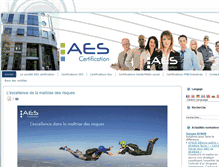 Tablet Screenshot of aes-certification.fr